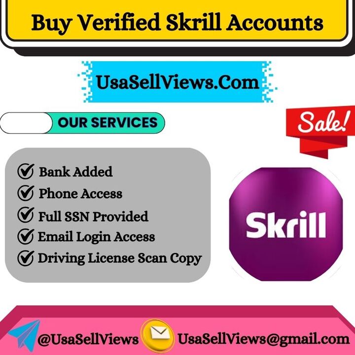 Buy Verified Skrill Accounts - USA Sell Views